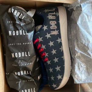 Nobull Superfabric Trainer women’s  Size 9 Blue and White Star Shoe